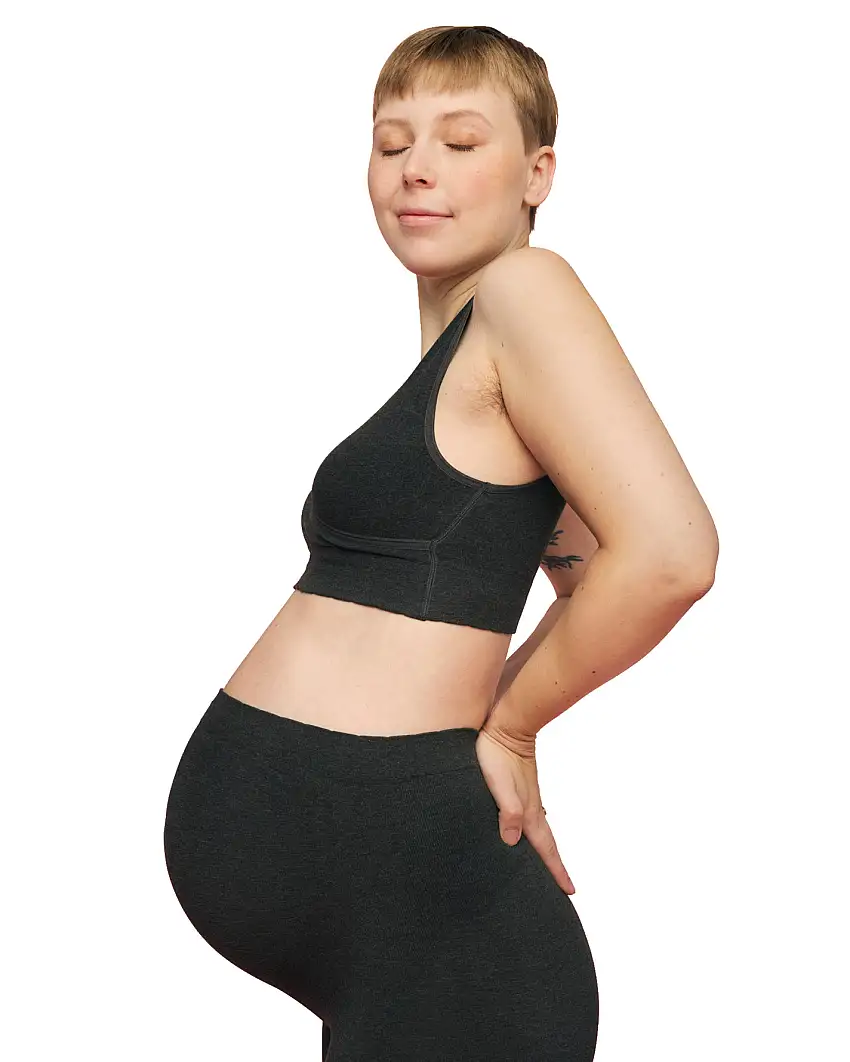 momkind Crossover Bra Charcoal S/M