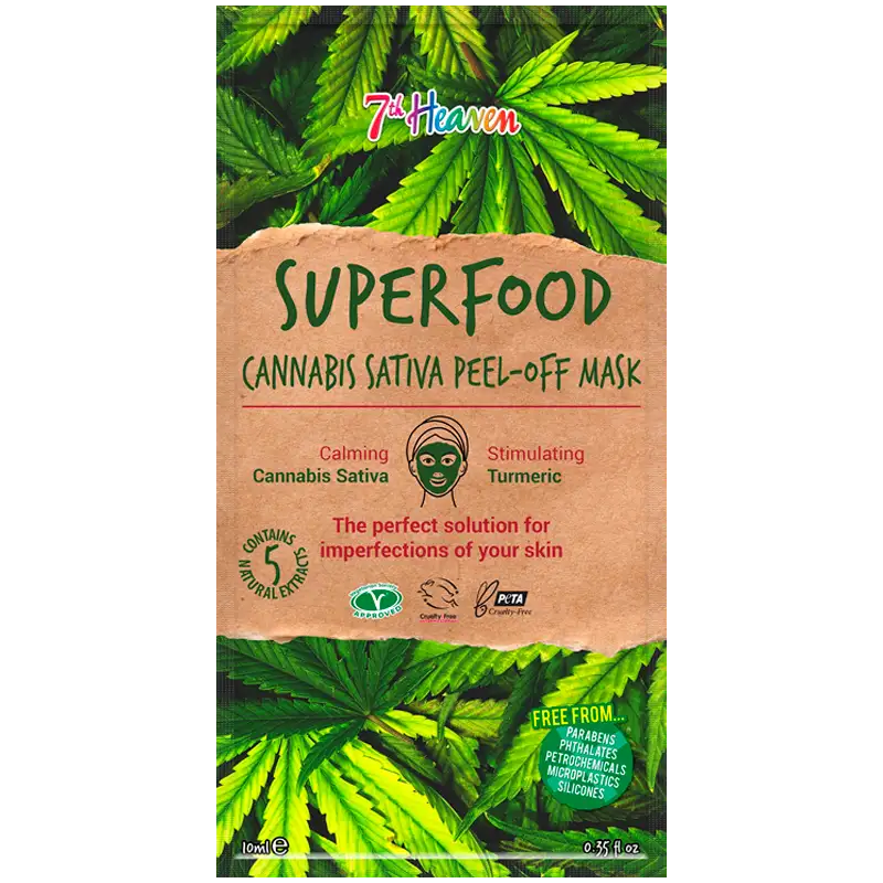 7th Heaven Superfood Cannabis Sativa Peel-Off Mask (10 g)