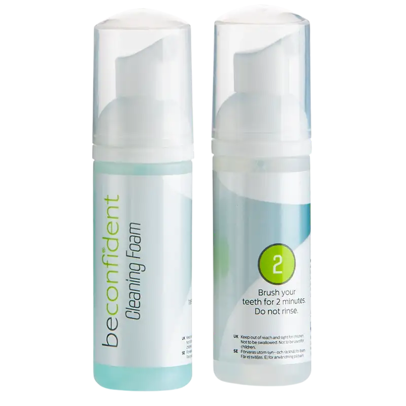Beconfident Dual Foam Teeth Whitening With Sodium Fluoride (2 x 50 ml)