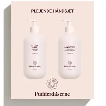 Pudderdåserne plejende håndsæt