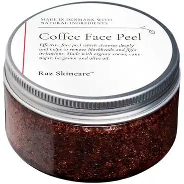 Raz Skincare coffee face peel