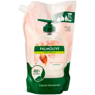 Palmolive flydende håndsæbe milk & almond refill