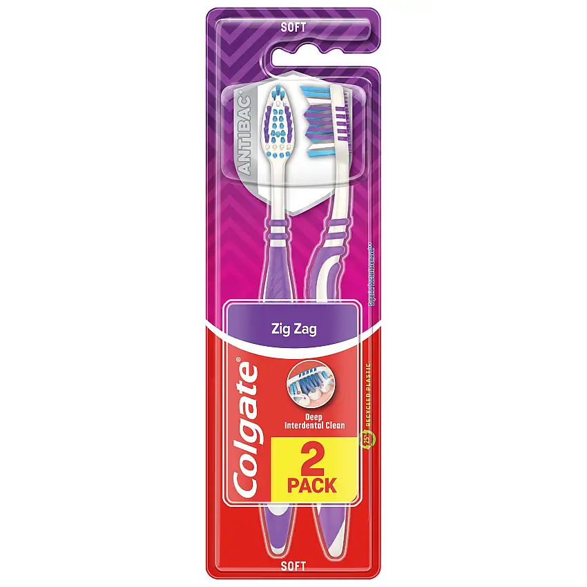 Colgate Zig-Zag Antibac Tandbørste Soft