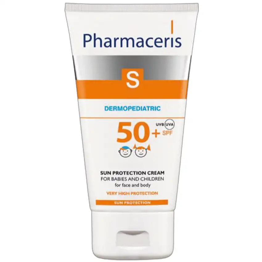 Pharmaceris S Sun Protection blid beskyttende solcreme til børn og babyer, SPF 50+