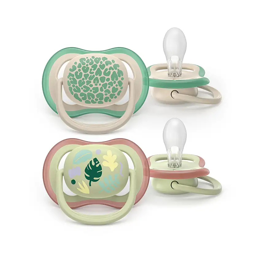 Philips Avent Pacifier ultra air, 6-18m, Grøn /beige motiv
