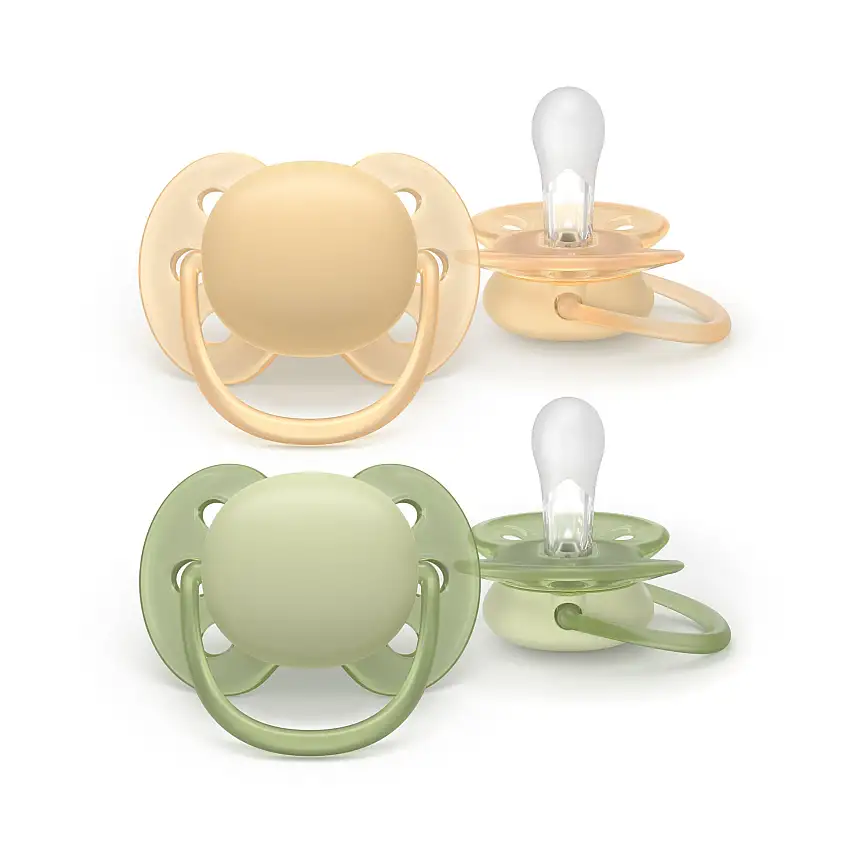 Philips Avent Pacifier ultra soft, 6-18m, Grøn / gul