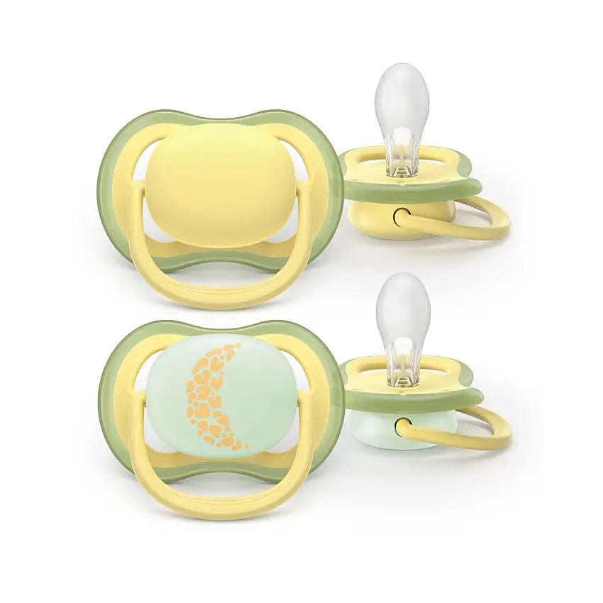 Philips Avent Pacifier ultra air dag og nat, 18+m, gul