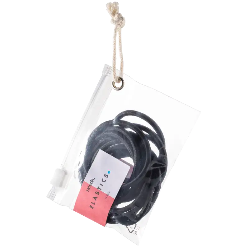 Needs Hair Elastics Black (12 stk)
