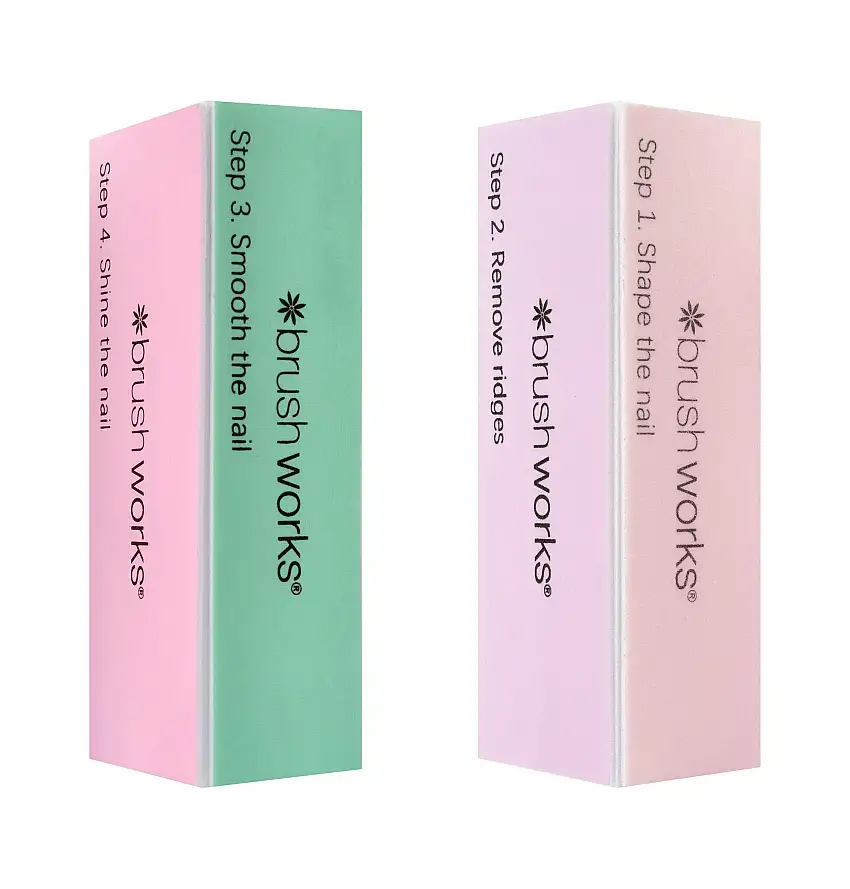 brushworks Nail Buffing Blocks Pastel 2 stk