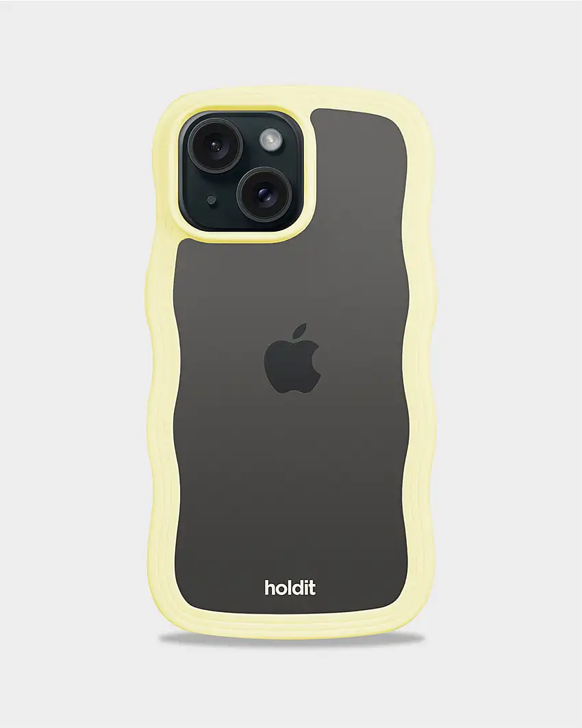 HOLDIT Wavy Case iPhone 15/14/13 Lemonade/Transparent
