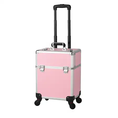 UNIQ Makeup Trolley - Aluminium, Pink