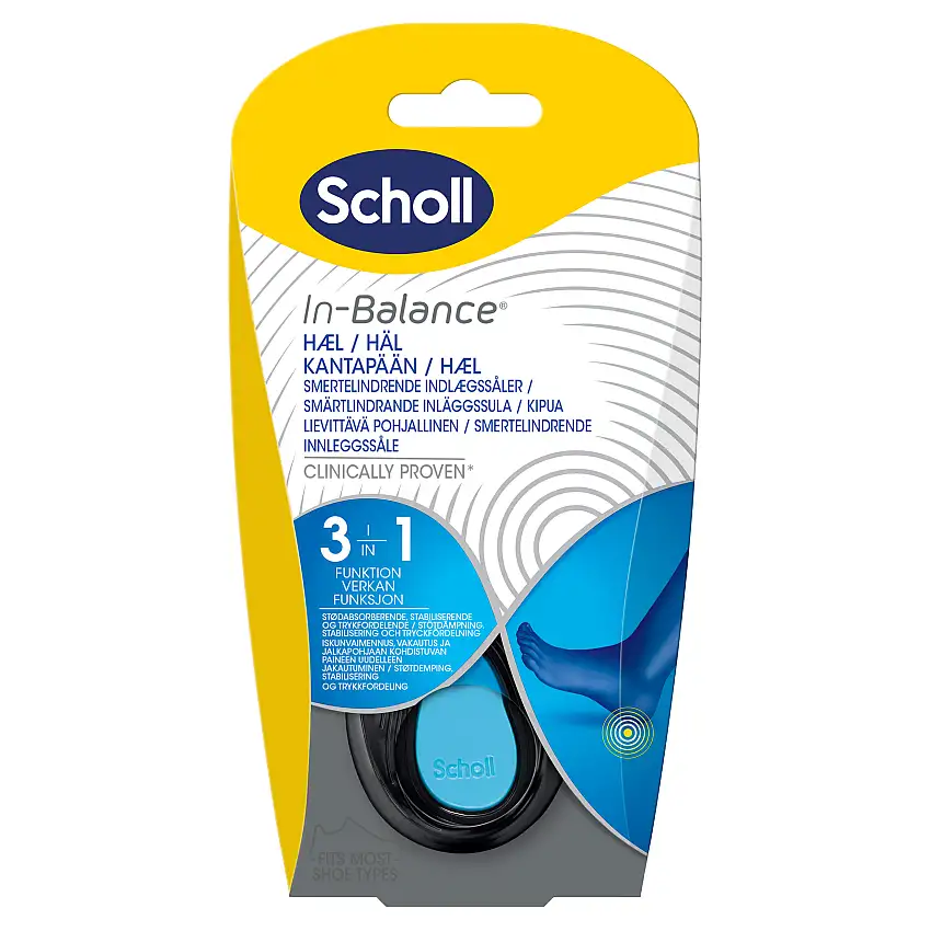 Scholl In-Balance Smertelindrende Sål Str. M - str. 40-42 - 2 stk