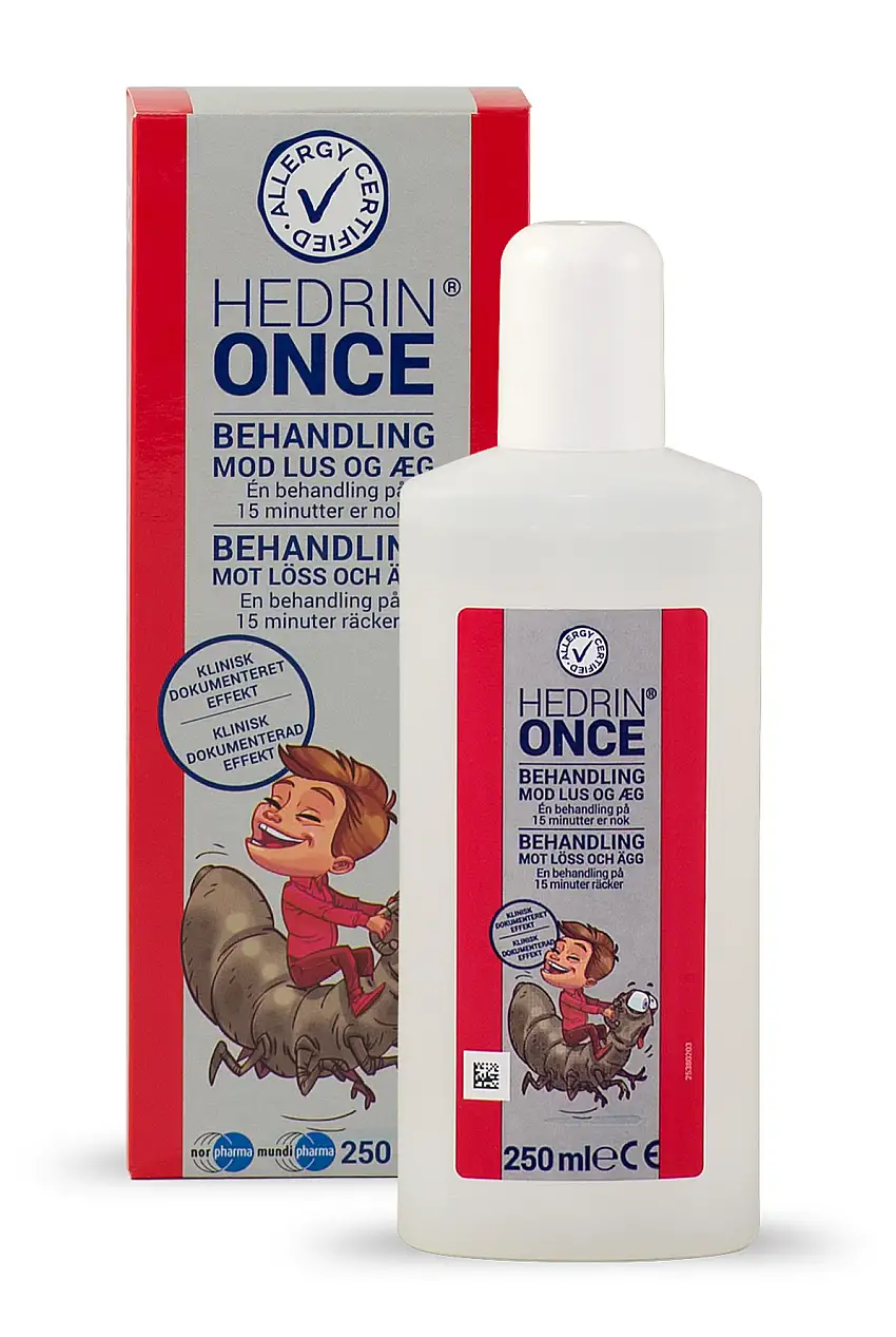 Hedrin Once gel lusebehandling 250 ml
