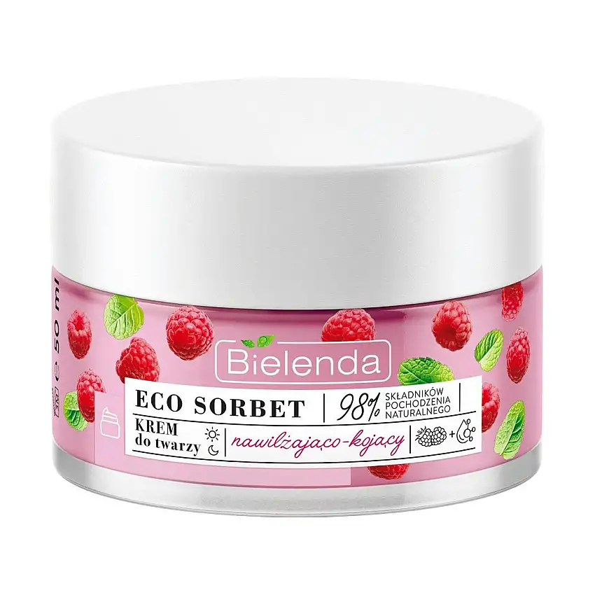 Bielenda Eco Sorbet Raspberry Face Cream Moisturizing And Soothing 50 ml