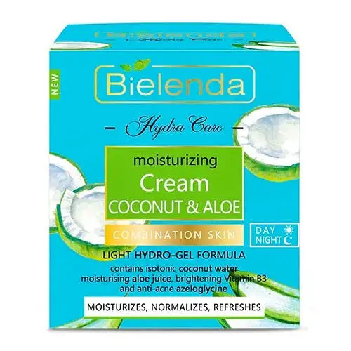 Bielenda Hydra Care Coconut & Aloe Moisturizing Face Cream Combination & Oily Skin 50 ml