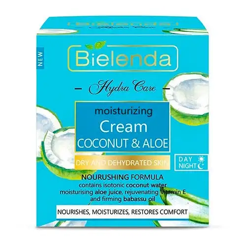 Bielenda Hydra Care Coconut & Aloe Moisturizing Face Cream Dry And Dehydrated Skin 50 ml