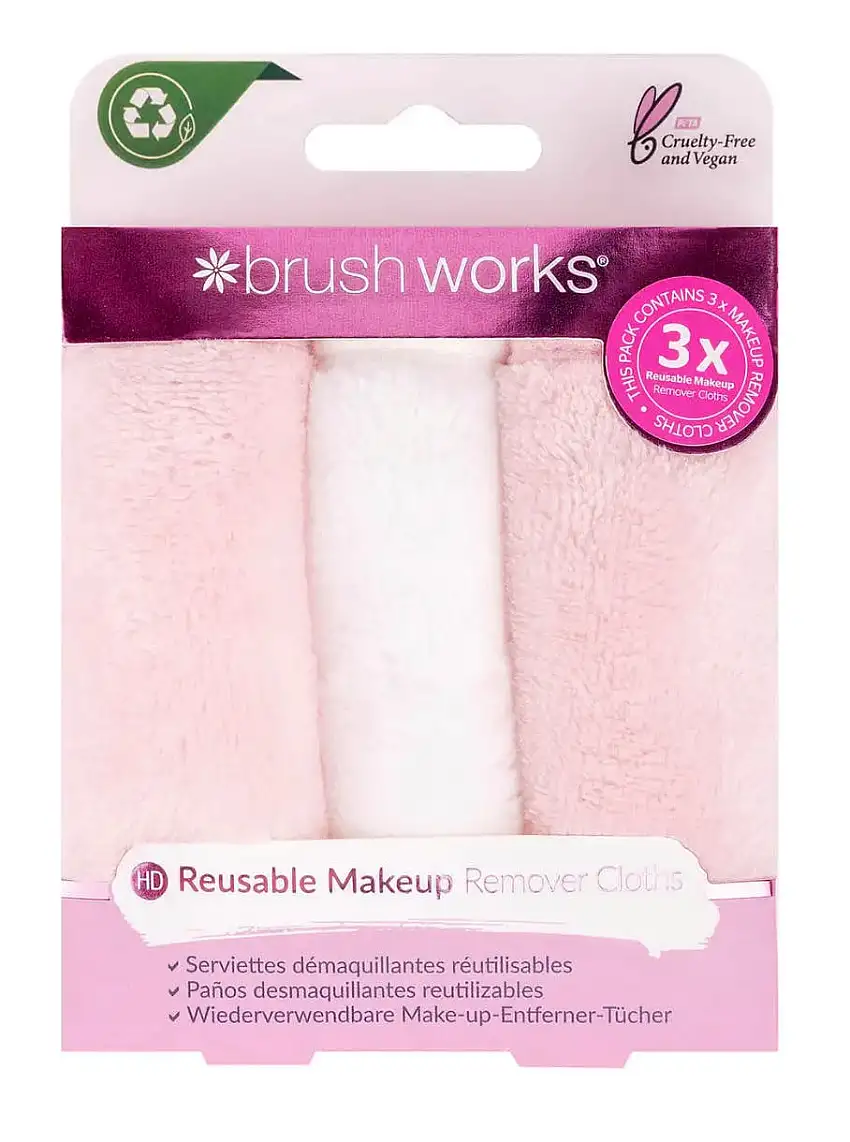 brushworks Makeup Remover Cloths 3 stk