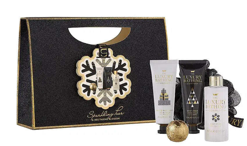 The Luxury Bathing Company Sparkling Pear & Nectarine Blossom Something Special Giftset 2 x 50 ml + 100 ml + 25 g + 1 stk