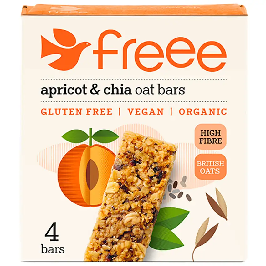 Doves Farm Apricot & Chiafrø Flapjacks Ø 4-pak 140 g