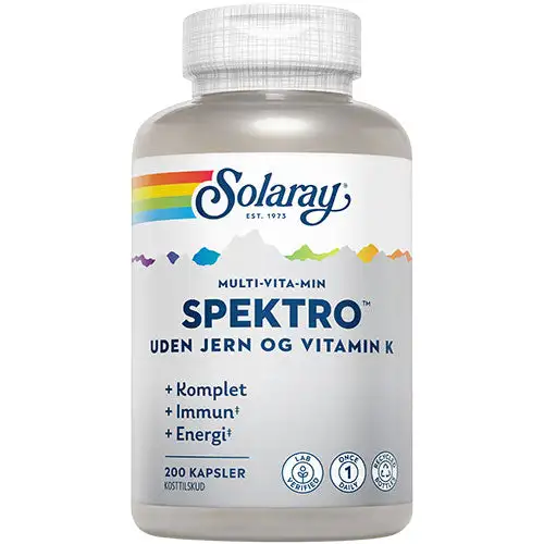 Spektro Multi-vitamin Uden Jern Og Vit. K. | 200 kapsler