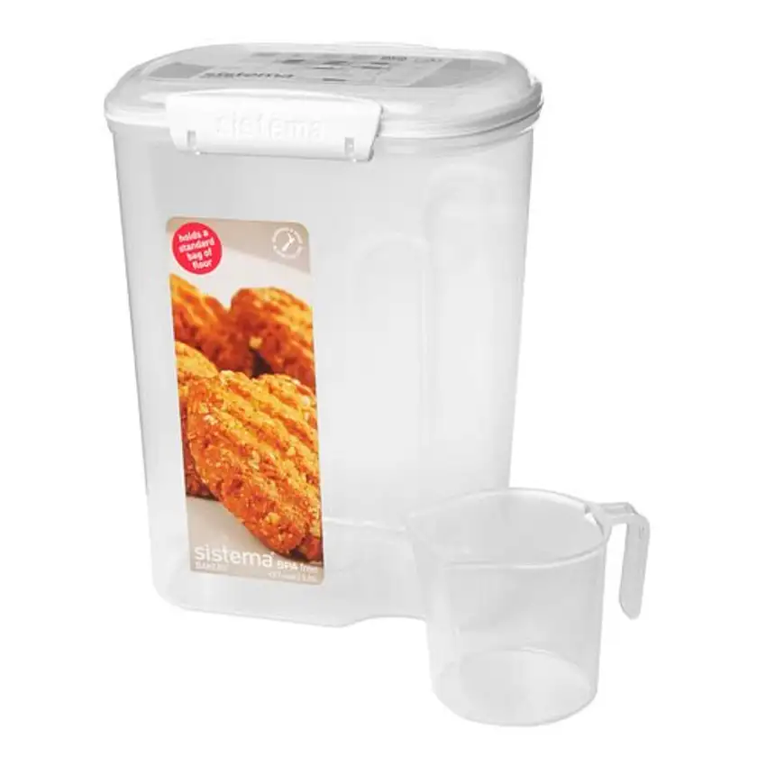 Sistema Opbevaringsboks Bakery m. kop Hvid