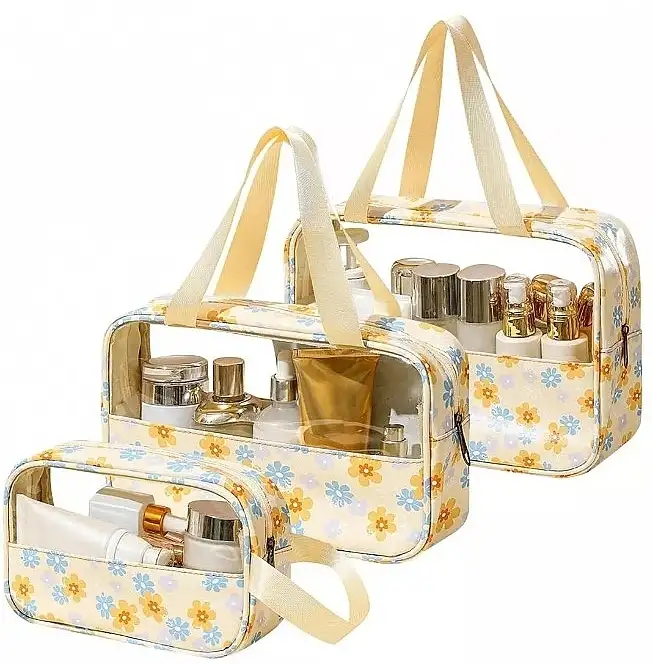 3-i-1 kosmetiktaskesæt, cremet med kamille 44070983