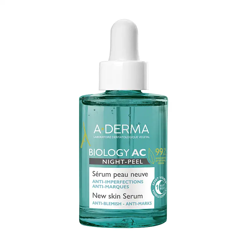 A-DERMA Biology  AC Night Peel Serum 30 ml