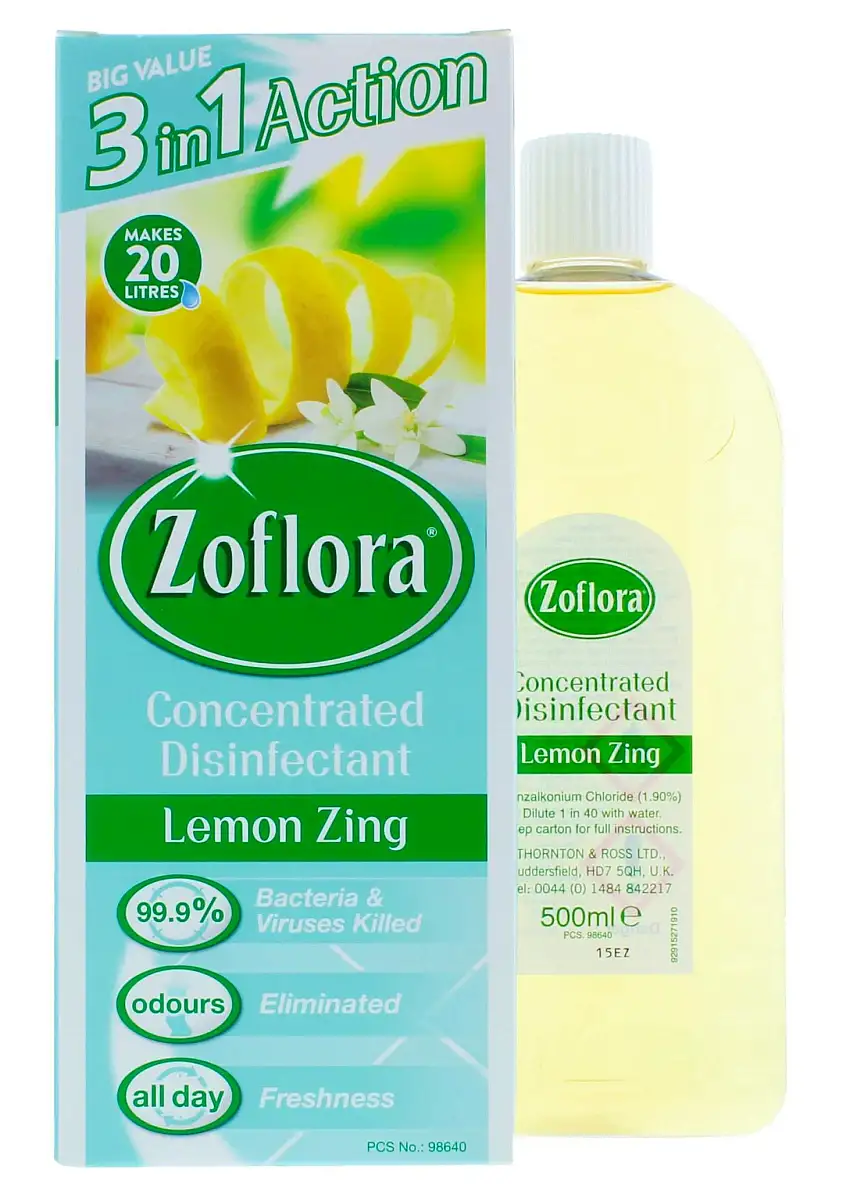 Zoflora Concentrated Disinfectant Lemon Zing 500 ml