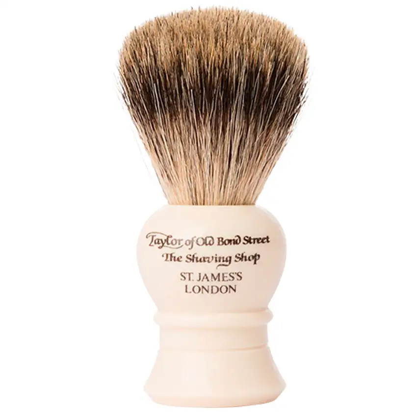 Taylor Of Old Bond Street Barberkost 9.5 cm, Str. S Ivory, Pure Badger