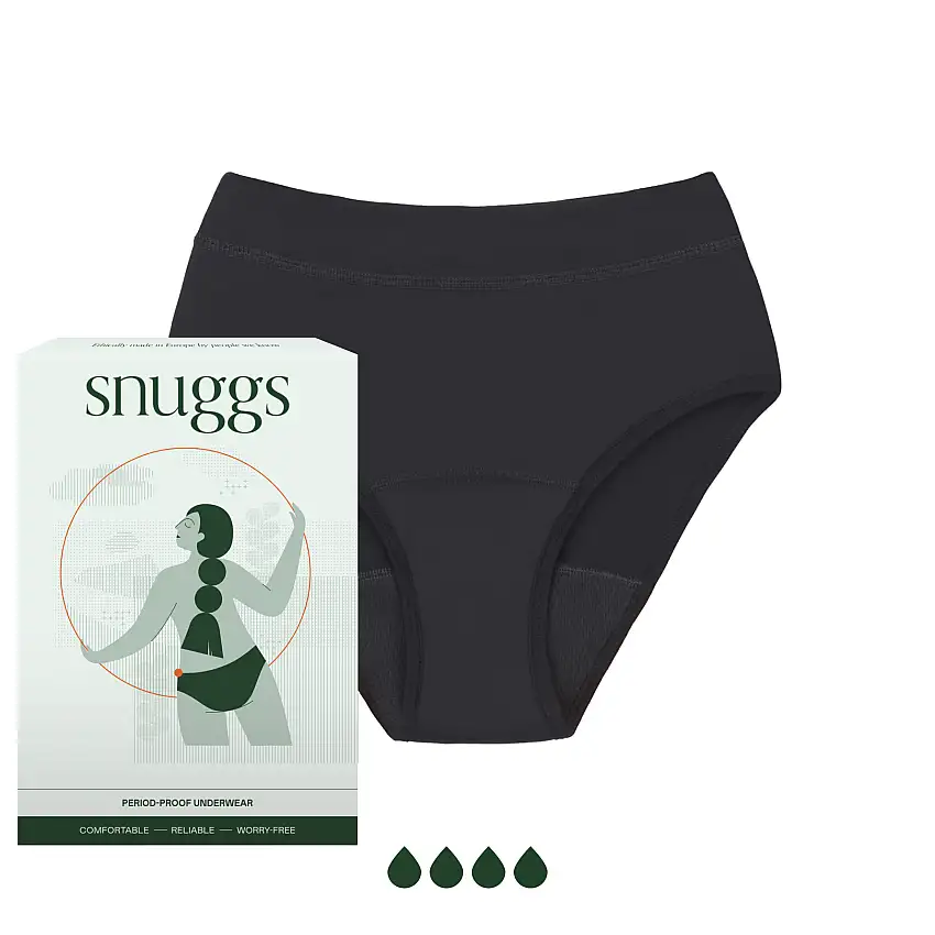snuggs Classic Heavy Menstruationstrusse Sort M