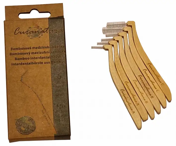 Bambus interdentalbørster i forskellige størrelser, 6 stk. 74399645