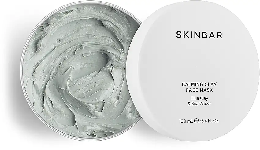 Beroligende ansigtsmaske med blå ler og havvand 21738111