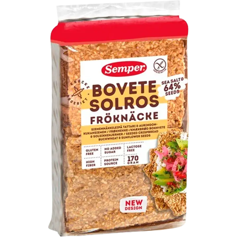 Semper Glutenfri Knækbrød Boghvede & Solsikkekerner (170 g)