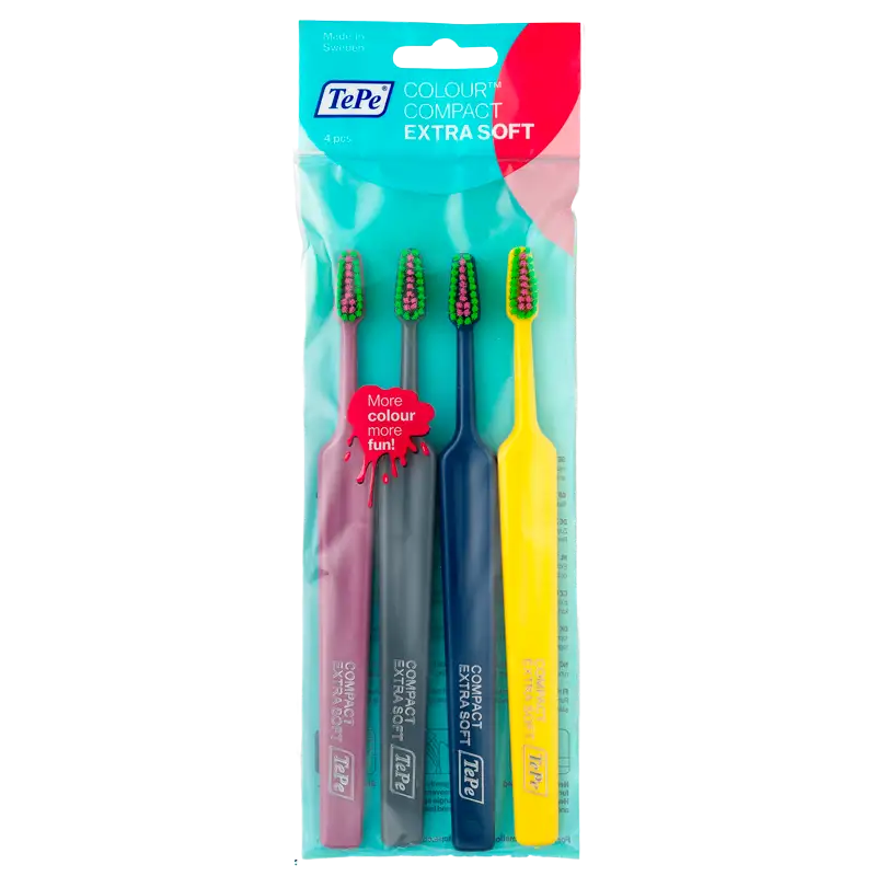 TePe Colour Compact X-soft Tandbørste (4 stk)