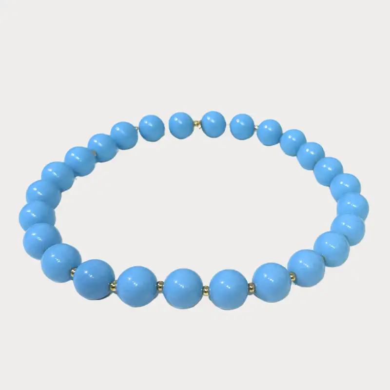 Scrunchie is Back - Bichou (Scrunchie + halskæde) - Lyseblå og guld