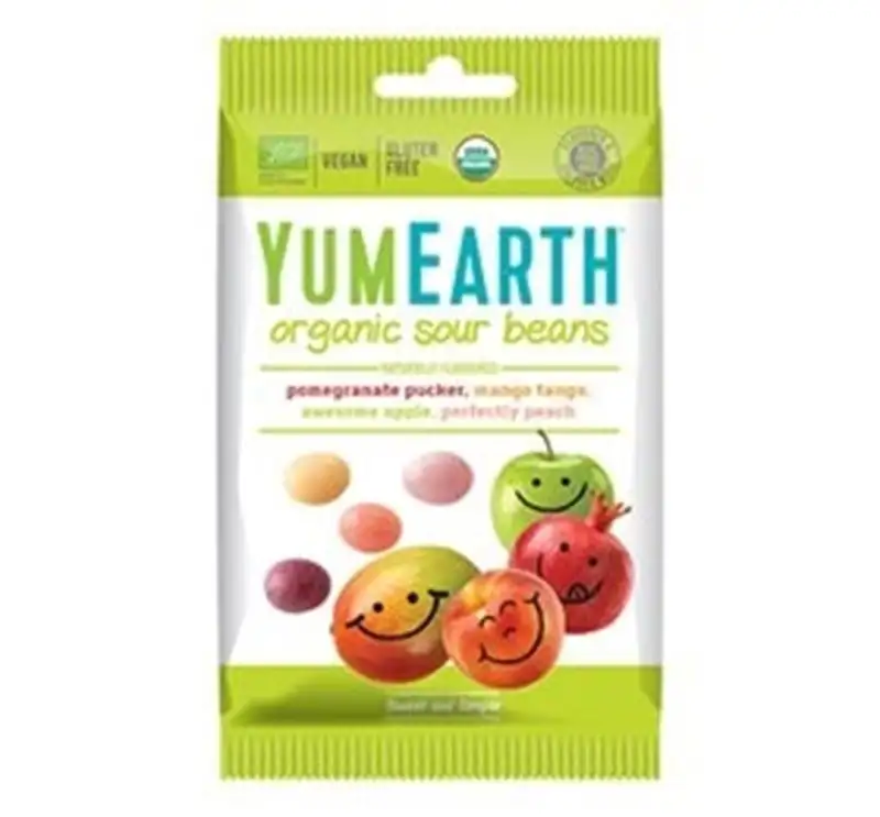 Yum Earth Sour Beans Syrligt Slik Ø (50 g)