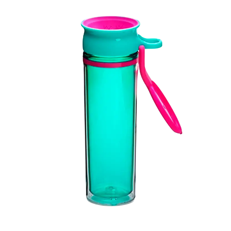 WOW Sports Bottle Turquoise Pink (600 ml)