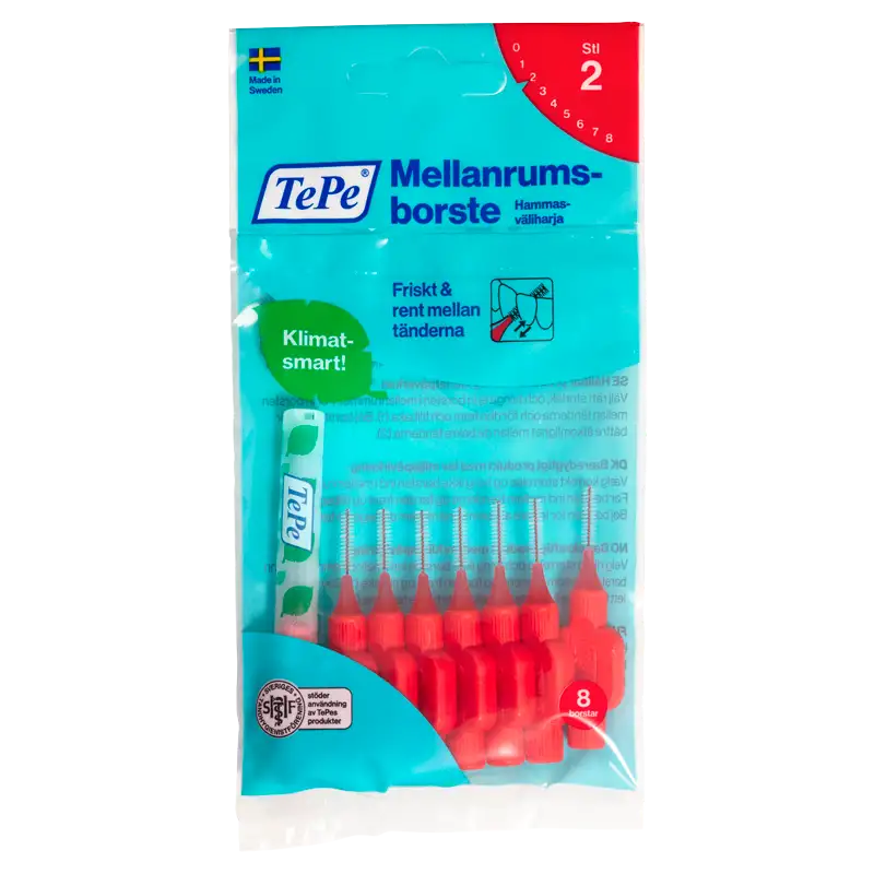 TePe Mellemrumsbørste Rød (8 stk)