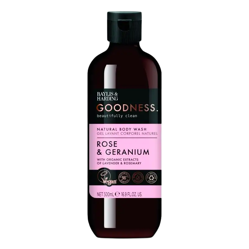Baylis & Harding Goodness Rose & Geranium Body Wash (500 ml)