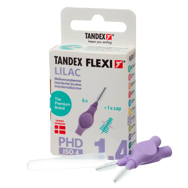 TANDEX Flexi Mellemrumsbørste Lilac PHD 1.4/ISO 4 (6 stk)