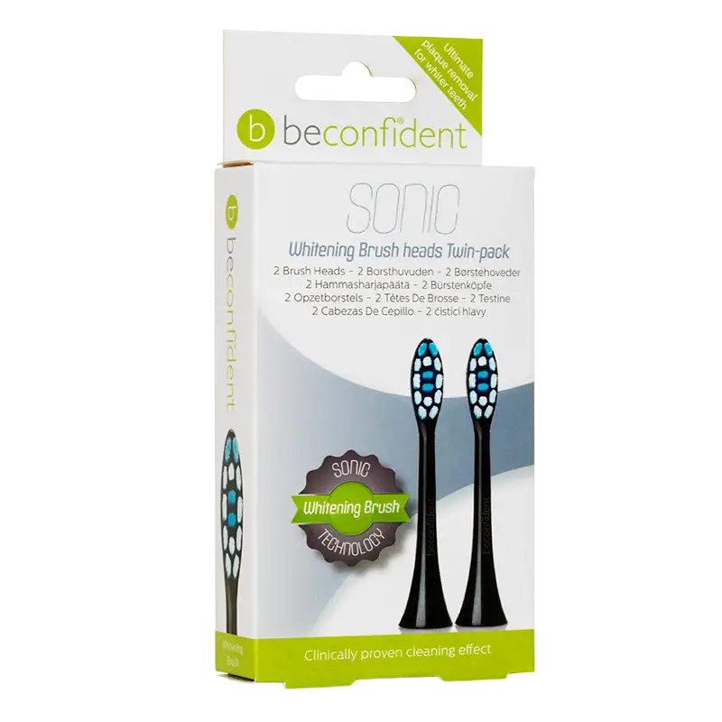 Beconfident Sonic Toothbrush Heads Whitening Black (2 stk)