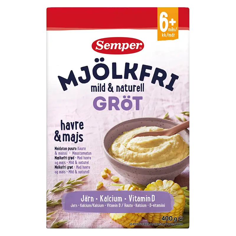 Semper Mælkefri Grød Havre og Majs (400 g)