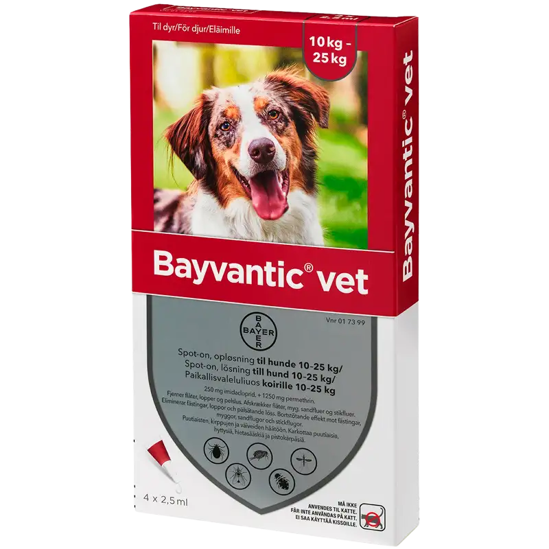 Bayvantic Vet Hund 10-25 Kg (4x2,5 ml)