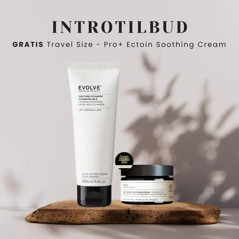 INTROTILBUD - Evolve Soothing Ceramide Cleansing Milk + GRATIS Evolve Pro+ Ectoin Soothing Cream - 30 ml. (Travel size)