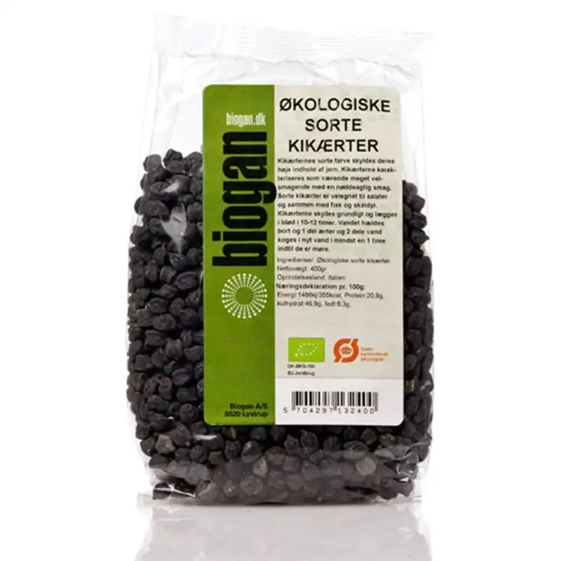 Biogan Sorte Kikærter Ø (500 gr)