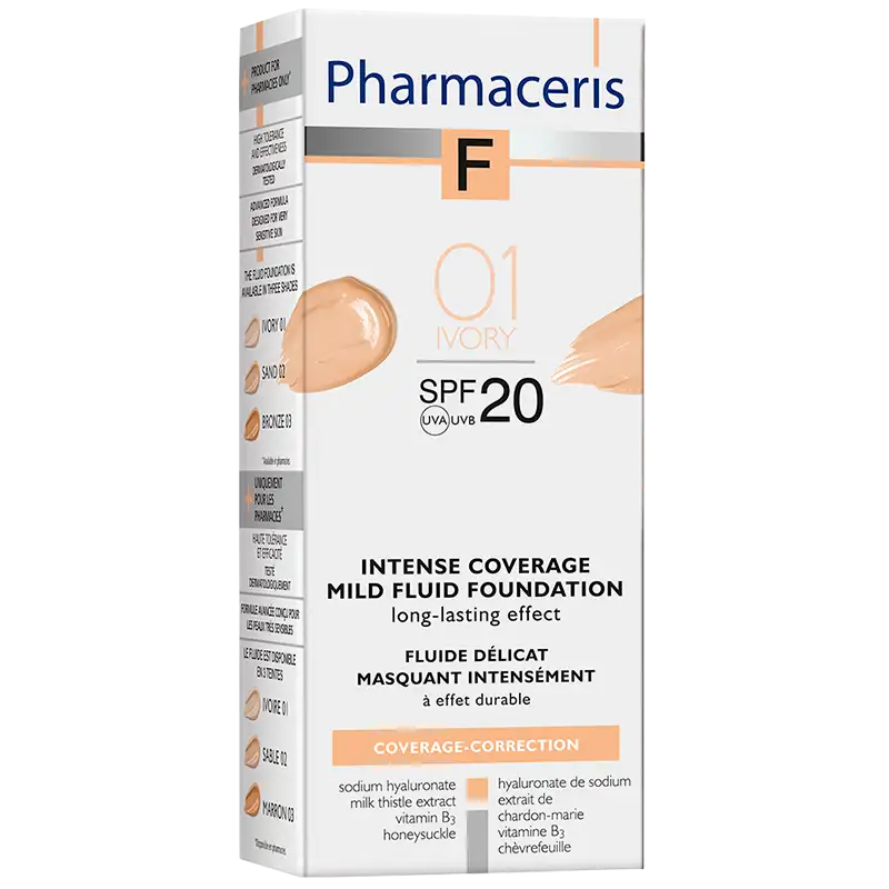 Pharmaceris F - Intensivt Dækkende Foundation SPF 20 Ivory 01 (30 ml)