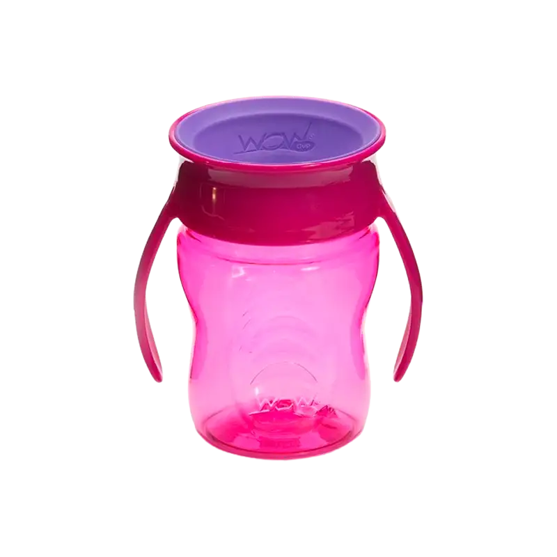 WOW Baby Kop Spildfri Pink Tritan (207 ml)