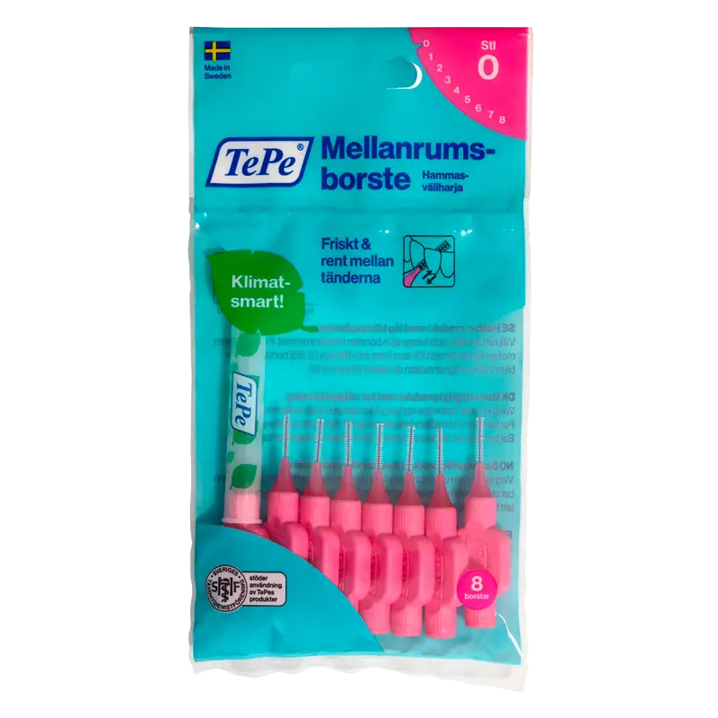 TePe Mellemrumsbørste Rosa (8 stk)