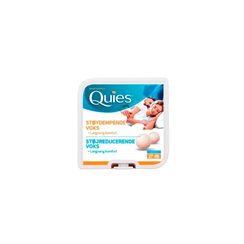 Quies Ørepropper Naturlig Voks 8 Par I Æske (1 stk)