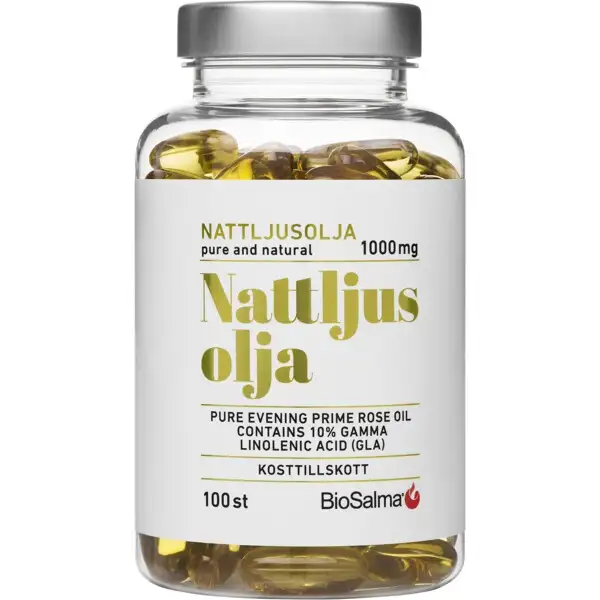 Biosalma Nattljusolja 10% GLA 1000mg